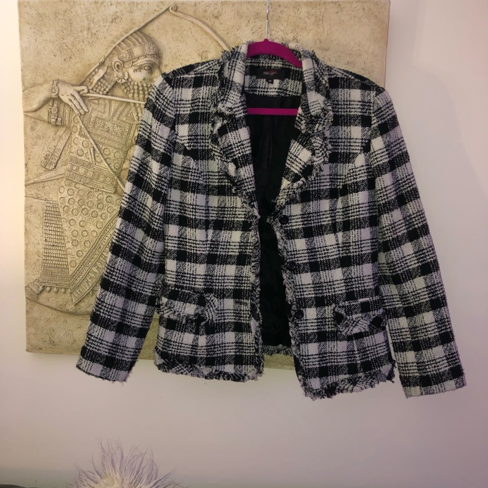 Black and white tweed jacket